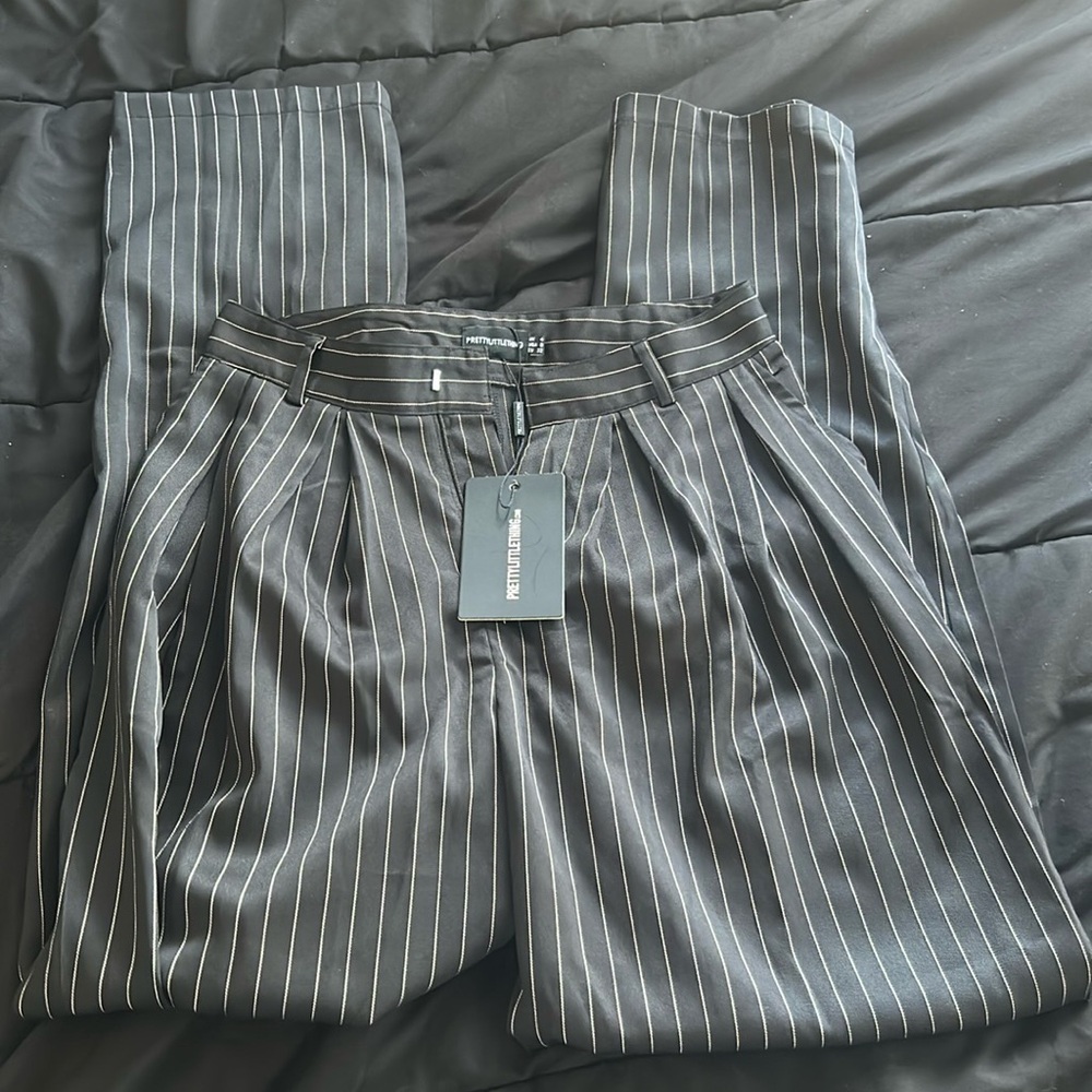 Pretty Little Thing Office Striped Pants